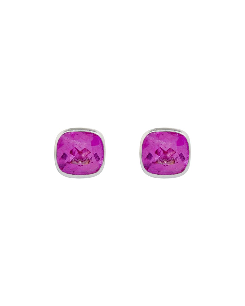 PETIT CUSHION EARRING (pink sapphire) Astre x LDC  