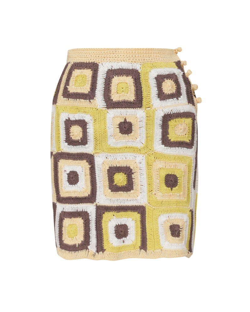 Square Pattern Crochet Skirt