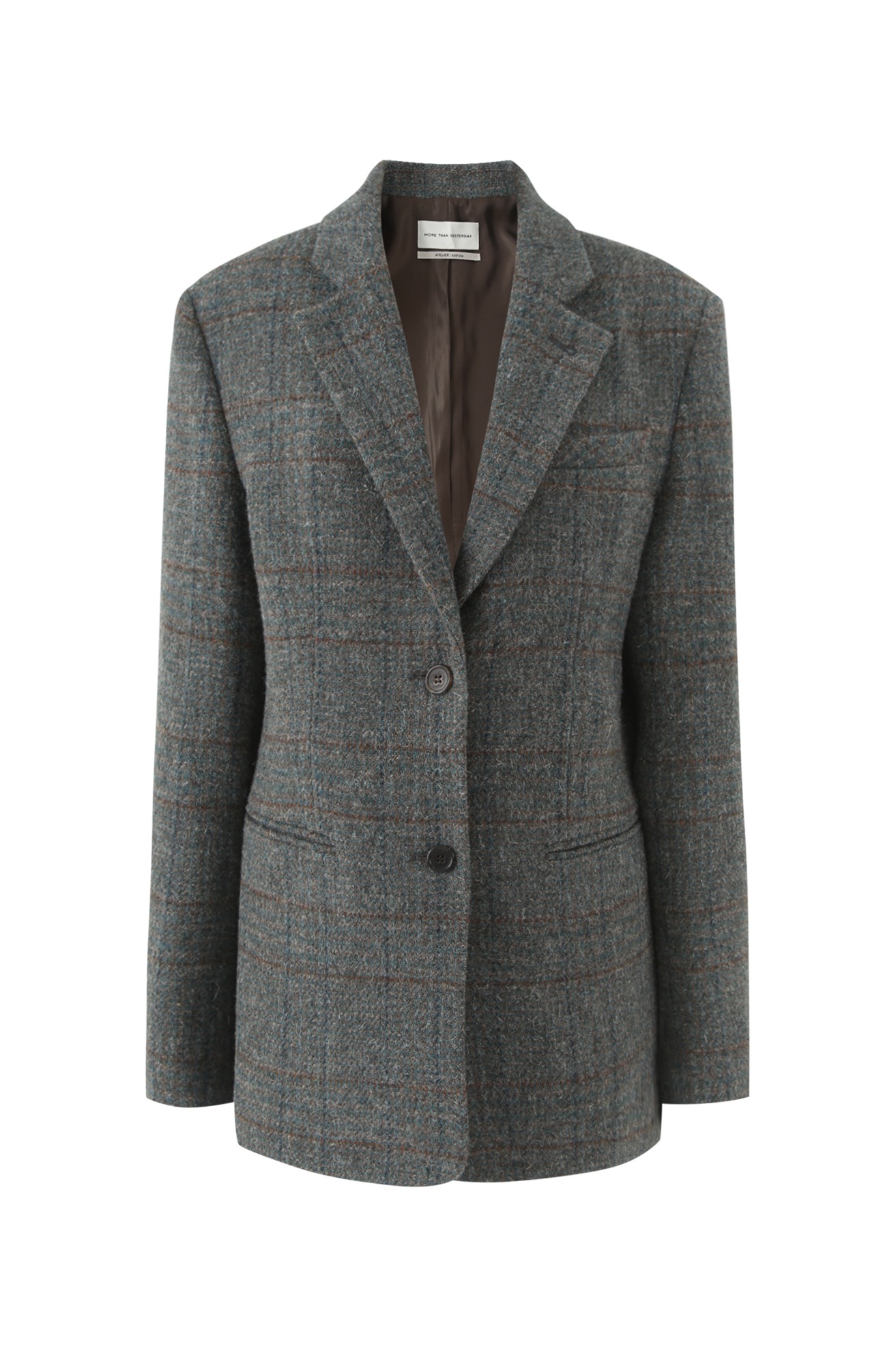 WOOL JACKET WITH SUEDE ELBOW PATCH (KHAKI) ATELIER EDITION 