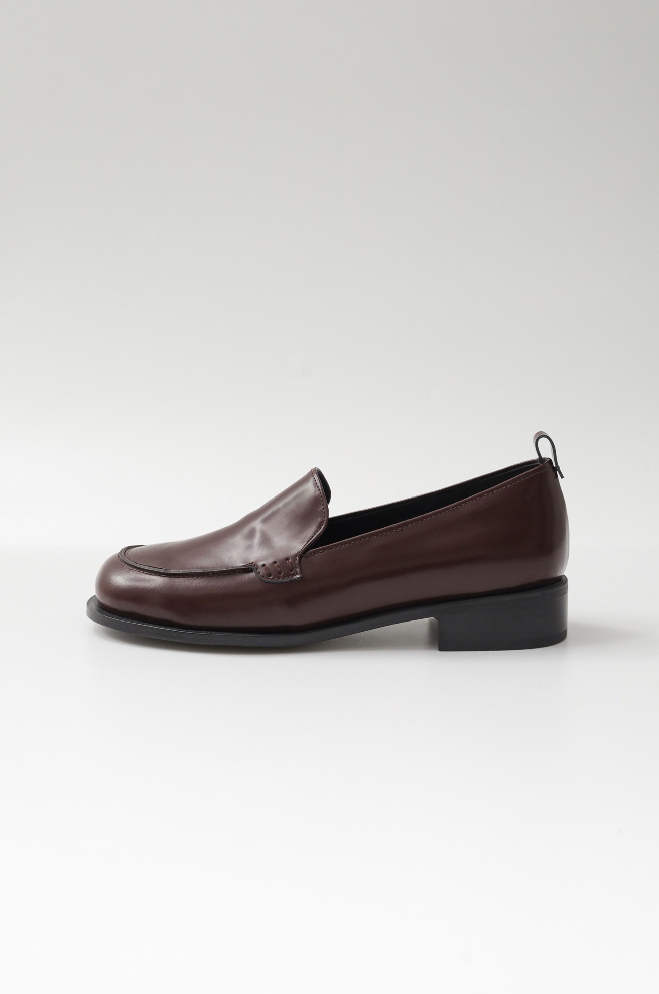 Square Toe Loafers (BURGUNDY)