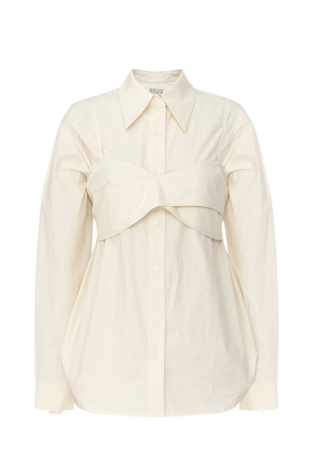Basic Cotton Shirt &amp; Bustier Top