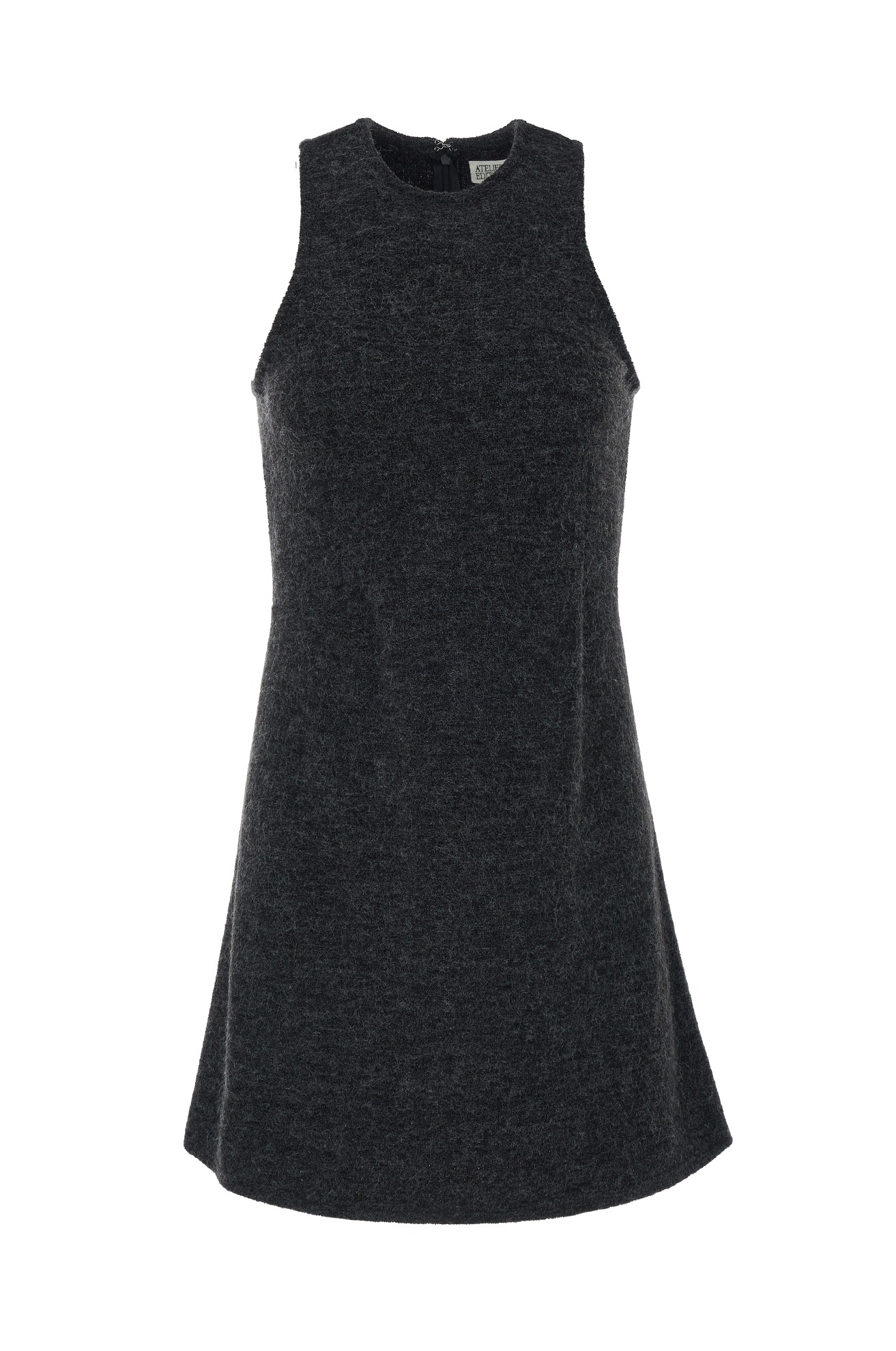 Boucle Sleeveless Dress (Charcoal)