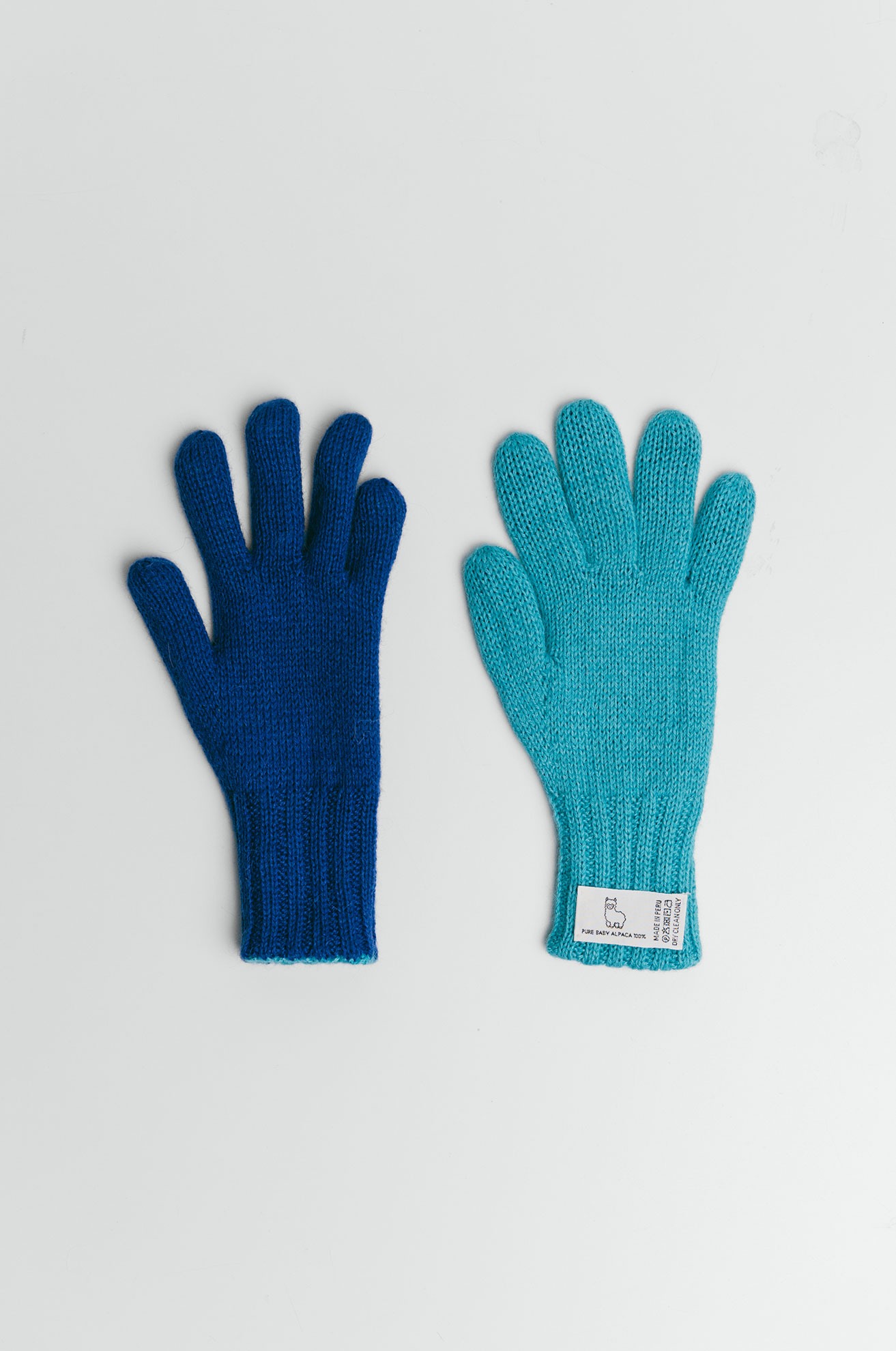 Baby Alpaca Handmade Gloves (Blue)