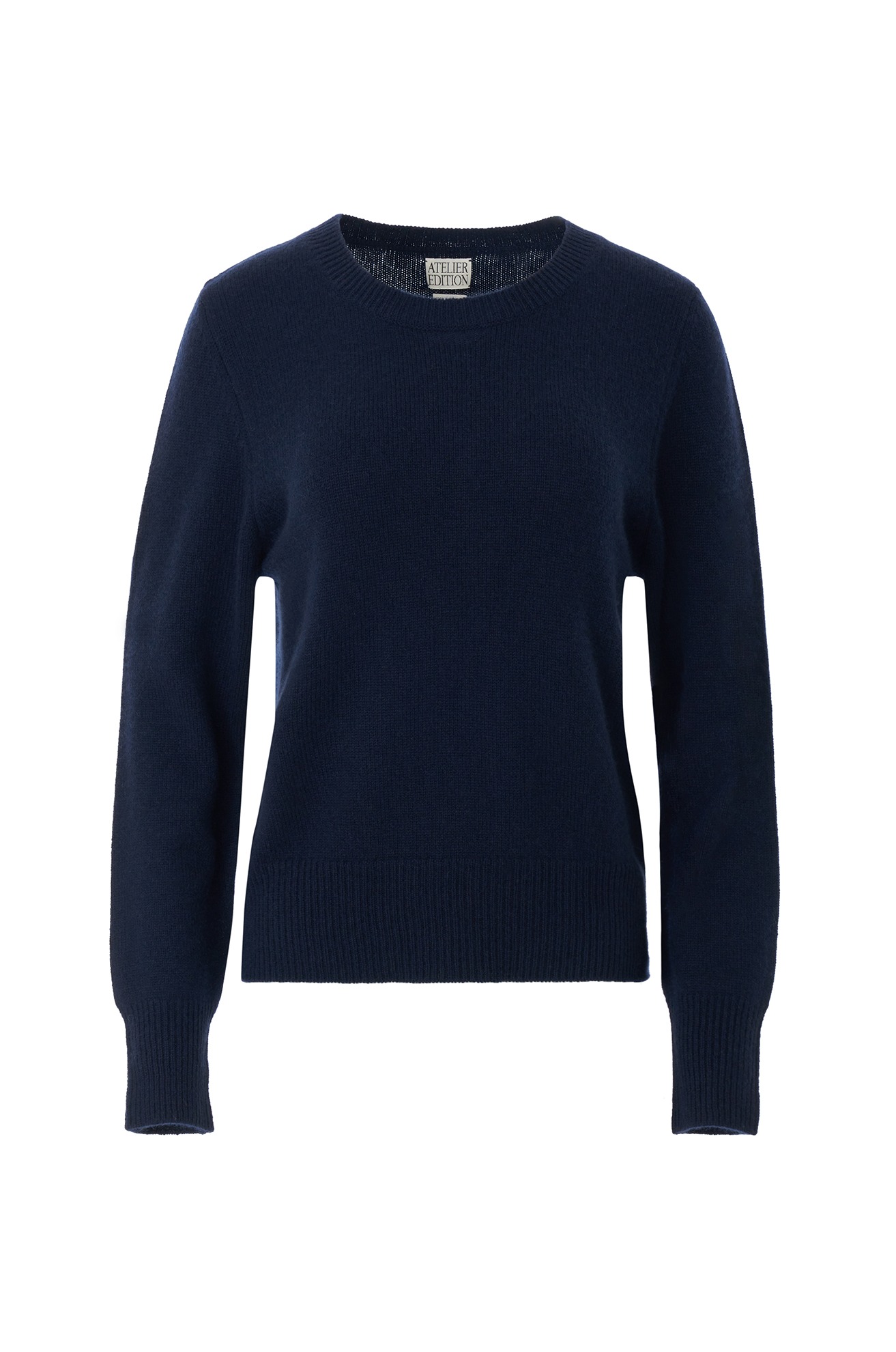 Cashmere Round Sweater (Navy)