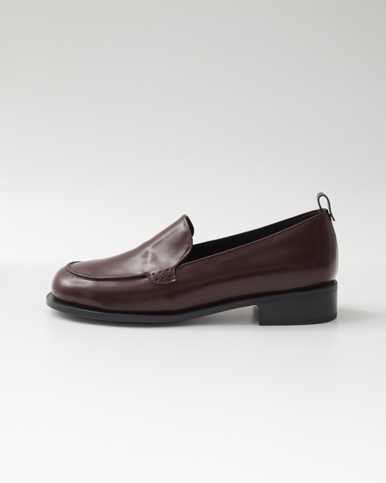 Square Toe Loafers (BURGUNDY)