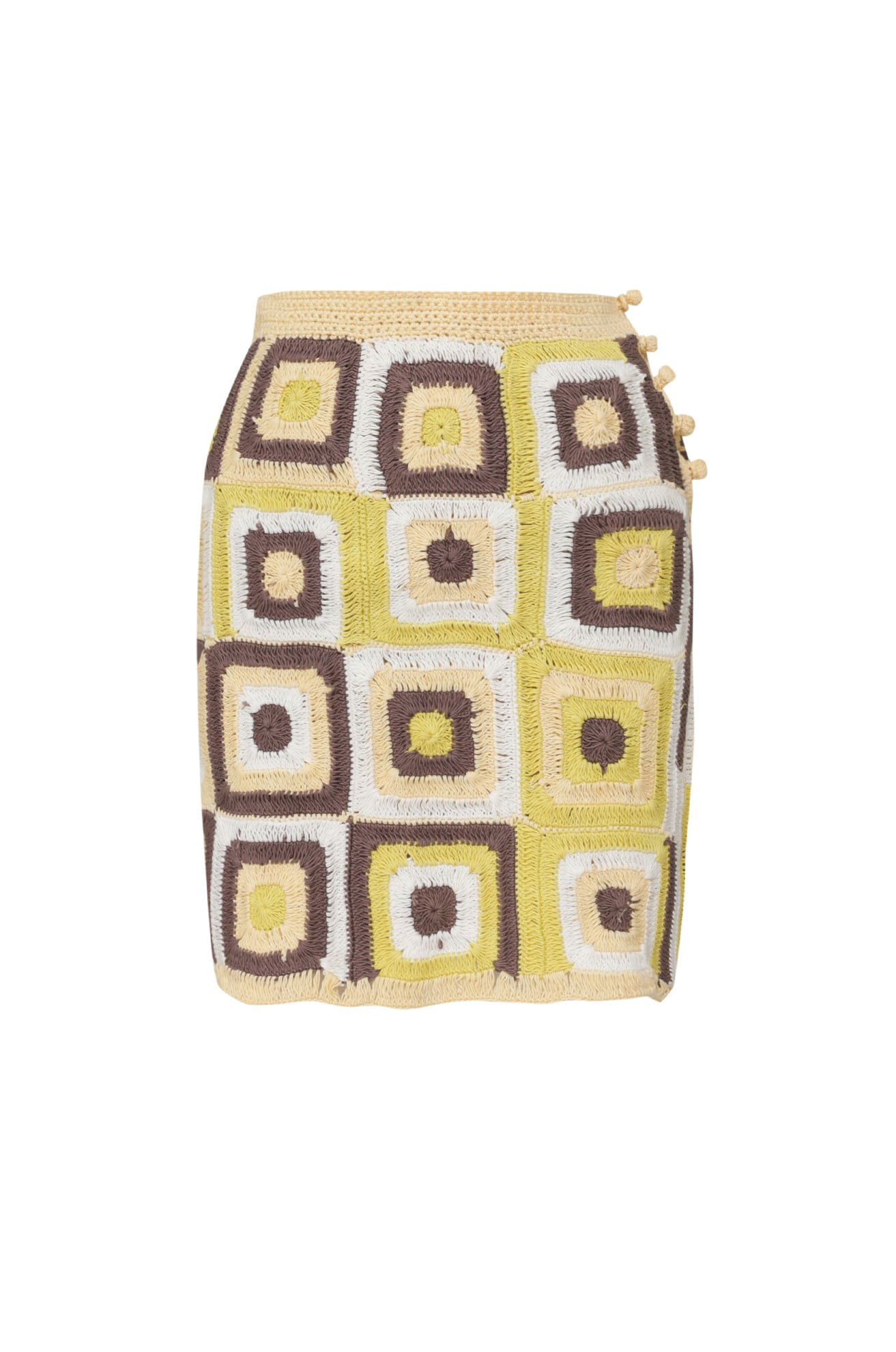 Square Pattern Crochet Skirt