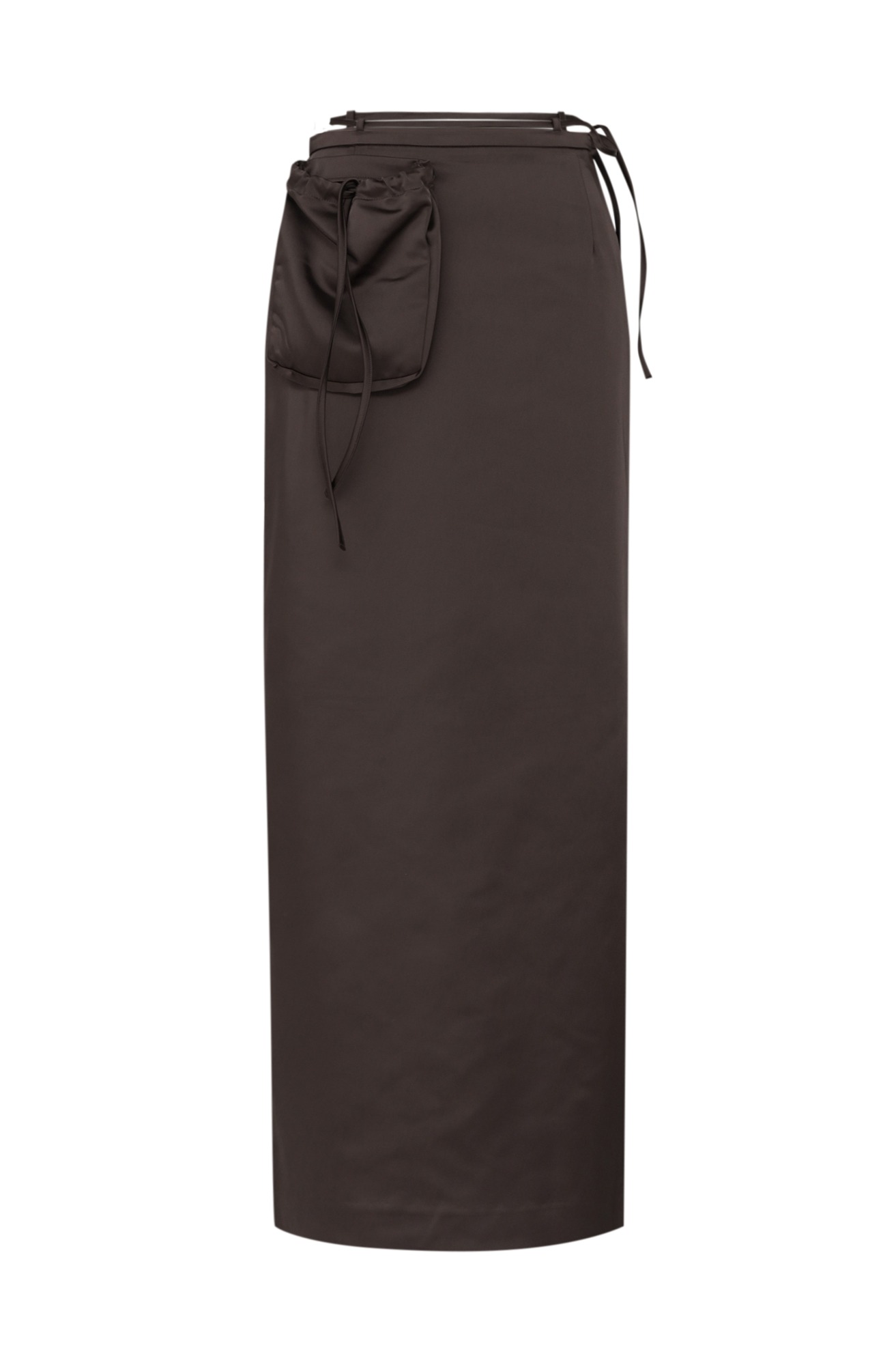 Waist Strap Pocket Detail Long Skirt